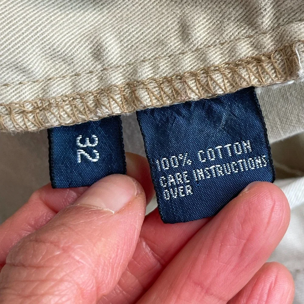 Polo Ralph Lauren 67 Chino‎ Cargo Shorts Men 30 (Tag 32) Beige Outdoors Hike